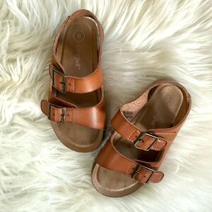 Brown Leather Kids Sandals